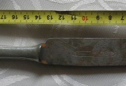 Nóż stołowy, platerowany (chyba), sygnowany oznaczeniem producenta AWS Wellner;