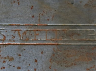 Nóż stołowy, platerowany (chyba), sygnowany oznaczeniem producenta AWS Wellner;-2