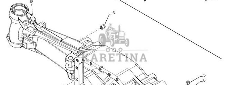 New Holland T6070 Zespół osi 4wd 87633153-1