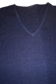 Granatowy sweter V 40 42-2