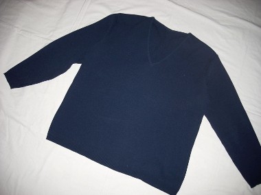 Granatowy sweter V 40 42-1