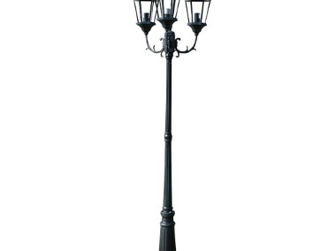 vidaXL Stojąca lampa ogrodowa 3-ramienna, 230 cm, ciemnozielona/czarna 40243-1