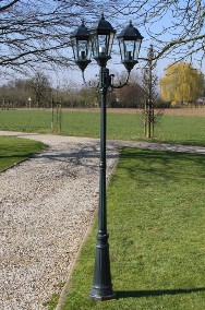 vidaXL Stojąca lampa ogrodowa 3-ramienna, 230 cm, ciemnozielona/czarna 40243-2