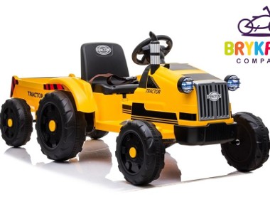 Traktor na akumulator Lean Cars CH9959 z przyczepą Żółty-1