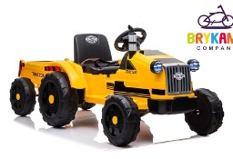 Traktor na akumulator Lean Cars CH9959 z przyczepą Żółty