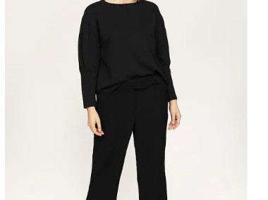Nowa bluza Mango M oversize czarna bufki bufiaste rękawy czerń-1