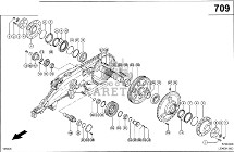 Claas Lexion 600 WAŁEK PODAJNIKA ZBOŻOWEGO 0007641382 (Gumowa półgąsienica; przekładnia)