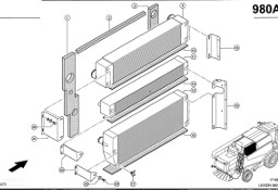 Claas Lexion 560 CHŁODNICA POWIETRZA DOŁADOWANIA 0007619831 (Silnik cat c9, c6.6; układ chłodzenia)