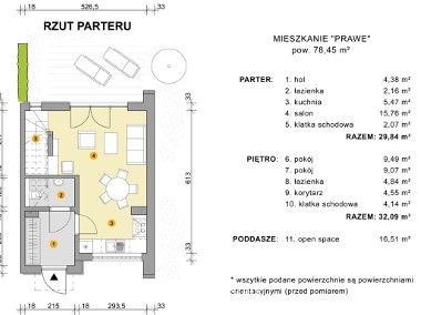 Mieszkanie z ogródkiem w Swoszowicach - 78,45 m2-1