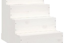 vidaXL Schody dla zwierząt, białe, 40x49x47 cm, lite drewno sosnoweSKU:822467