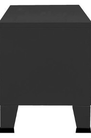 vidaXL Industrialna szafka pod TV, czarna, 105x35x42 cm, metalowa-3