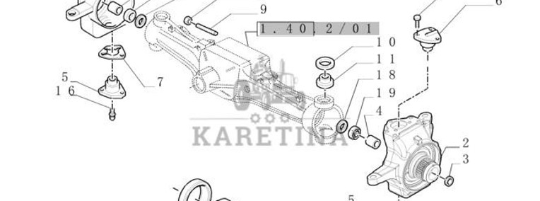 New Holland T6010 T6070 Piasta 87656921-1