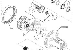 New Holland T6070 Wałek koła 47523148