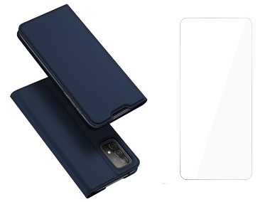 Etui Dux Ducis + Szkło do Samsung Galaxy A52 4G/5G niebieski-1