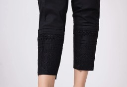 Indyjskie spodnie cygaretki czarne S 36 M 38 bawełna salwar eleganckie
