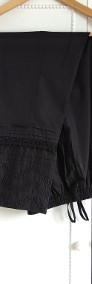 Indyjskie spodnie cygaretki czarne S 36 M 38 bawełna salwar eleganckie-3
