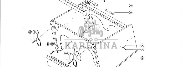 Claas Lexion 600 UCHWYT ZBIORNIKA 0007583170 (Lejek wyrzutu)-1