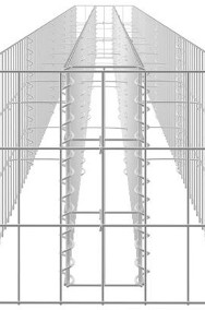 vidaXL Podwyższona donica gabionowa, galwanizowana stal, 450x30x30 cm-3