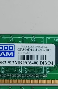 Pamięci RAM. GOODRAM. DDR2 512MB PC6400 DIMM i DDR2 1GB PC6400 DIMM. Kpl. 2 szt.-2