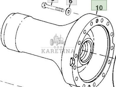 John Deere 8110 8210 8310 8410 Obudowa Zwolnicy Pochwa CZĘŚCI R109846-2