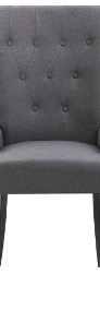 vidaXL Krzesło jadalniane z podłokietnikami, szare, materiałowe 248461-3