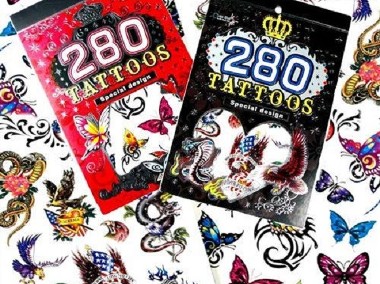 Zestaw Tatuaży Tatuaże Tymczasowe Zmywalne Tattoos 280 Medium-1