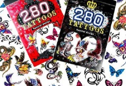 Zestaw Tatuaży Tatuaże Tymczasowe Zmywalne Tattoos 280 Medium