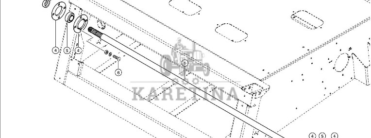 Claas Lexion 580 WAŁEK POŚREDNI 0006304082 (Kanał wciągający; wałek pośredni)-1