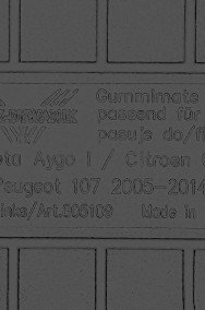 Citroen C1 I 2005-2014 Dywaniki gumowe wycieraczki do samochodu MAX-DYWANIK 805109-2
