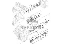 John Deere 9470RX - Uniwersalny wał napędowy RE344346 (Przekładnia Power Shift)