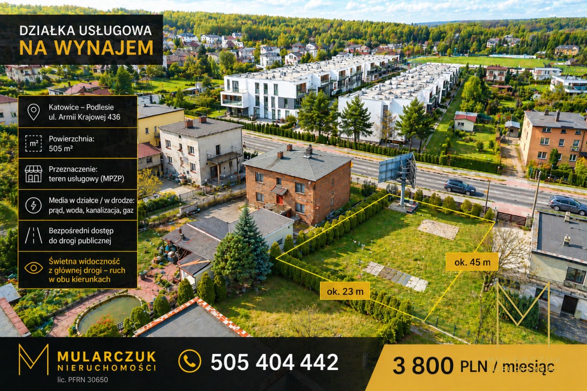 działka lub grunt na wynajem
