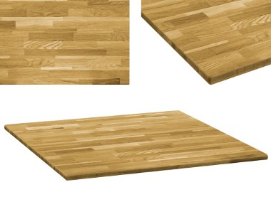 vidaXL Kwadratowy blat do stolika z drewna dębowego, 23 mm, 80 x 80 cm245988-1
