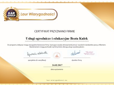 Laur Wiarygodności: Program certyfikacji dla firm-1