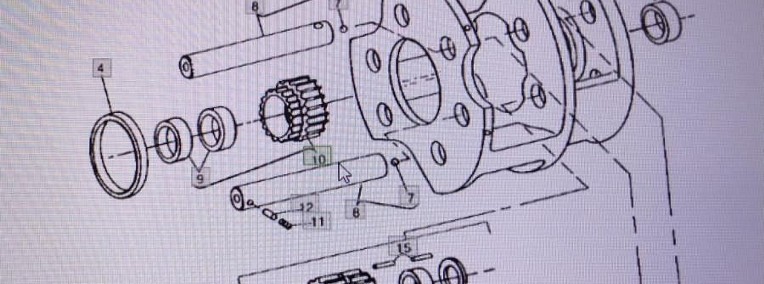 John Deere AR100701/wałek zębaty/John Deere 4555/4755/4955-1