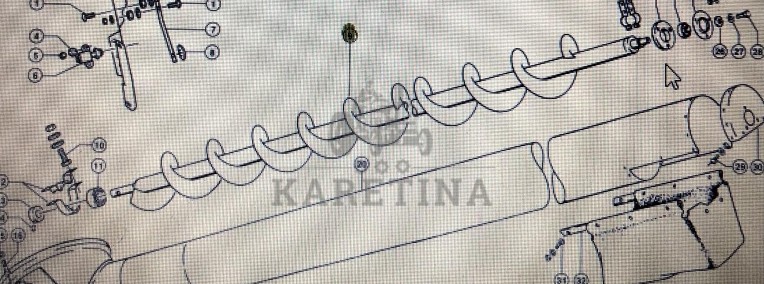 Żmijka wysypu ziarna Claas Mega 37-340 Nr kat. 000 661 860 3 Nr kat. 000 661 860 3-1