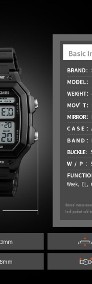 Zegarek elektroniczny Skmei czarny cyfrowy LED sportowy retro vintage nowy-4