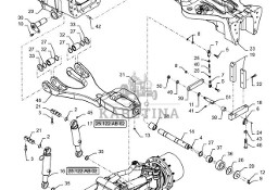 New Holland T6090 T6070 T7230 Silownik hydraul double acting, 65mm rod, 168mm stroke 84292055