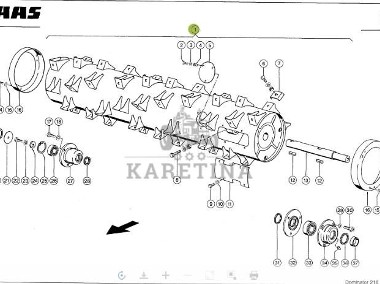 Claas Mega 208 218 360 370 Tucano 440 450 Bęben APS Bęben Doprowadzający 00 0663 041 3-1