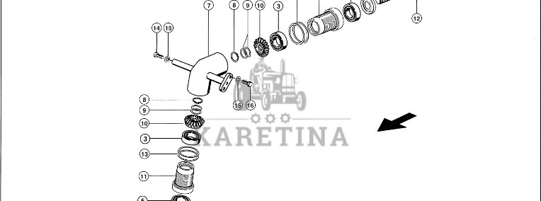 Claas Lexion 600 OBUDOWA 0007927200 (Górna przekładnia kątowa rozładunku zbiornika ziarna)-1