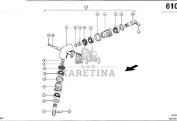Claas Lexion 600 OBUDOWA 0007927200 (Górna przekładnia kątowa rozładunku zbiornika ziarna)