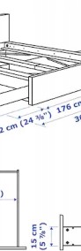 Łóżko Malm Ikea 160x200 + szuflady + listwy - nowe - tylko 999 PLN-4