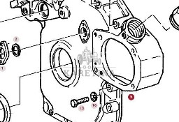 Fendt Favorit 514 Pokrywa Końcówki Skrzyni Korbowej CZĘŚCI F312200210010