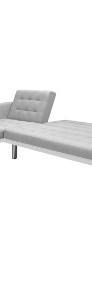 vidaXL Sofa narożna z tkaniny, 218 x 155 x 69 cm, biało-szara244331-3