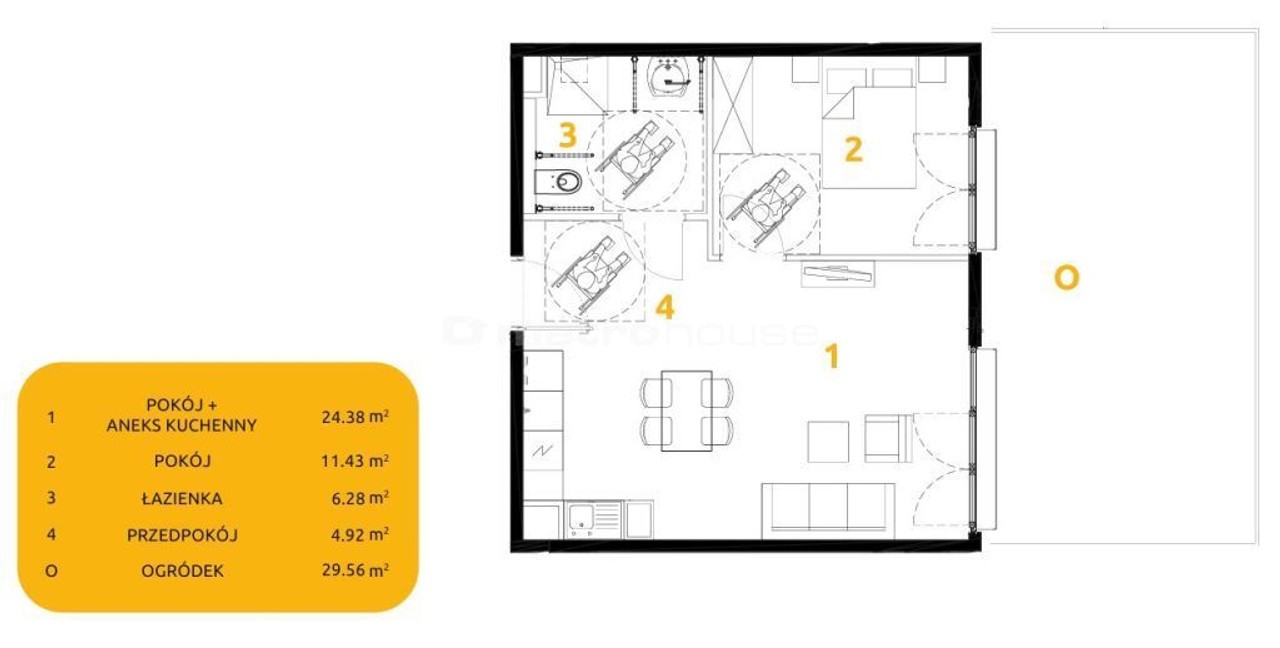 Mieszkanie na sprzedaż, 47 m², 2 pokoje Kraków Prądnik Biały – pohled 6