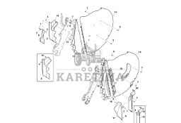 John Deere 960 - Ścianka boczna DC212420 (Rama, pokrywy, róźne)