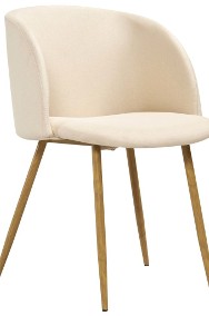 vidaXL Krzesła do jadalni, 2 szt., kremowe, tapicerowane tkaniną282599-2