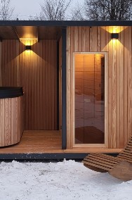 Sauna kontenerowa z przedsionkiem i miejscem na jacuzzi-2