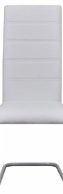 vidaXL Krzesła stołowe, wspornikowe, 4 szt., białe, sztuczna skóra242288-3