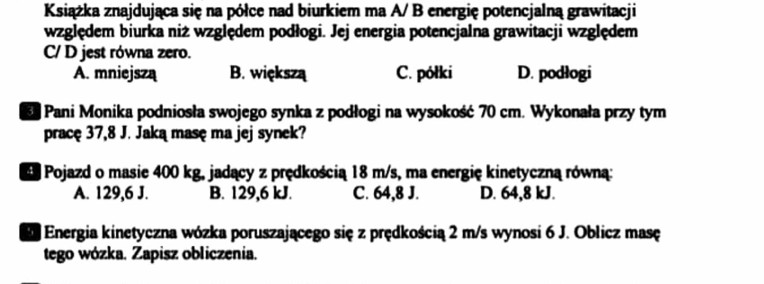 "Energia kinetyczna i potencjalna" - Zestaw 7 rozwiązań-1