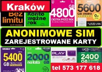 Zarejestrowane KARTY SIM polskie prepaid startery online rejestracja Kraków